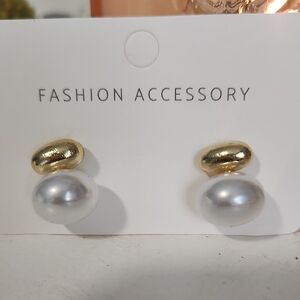 Gold and Pearl Earrings